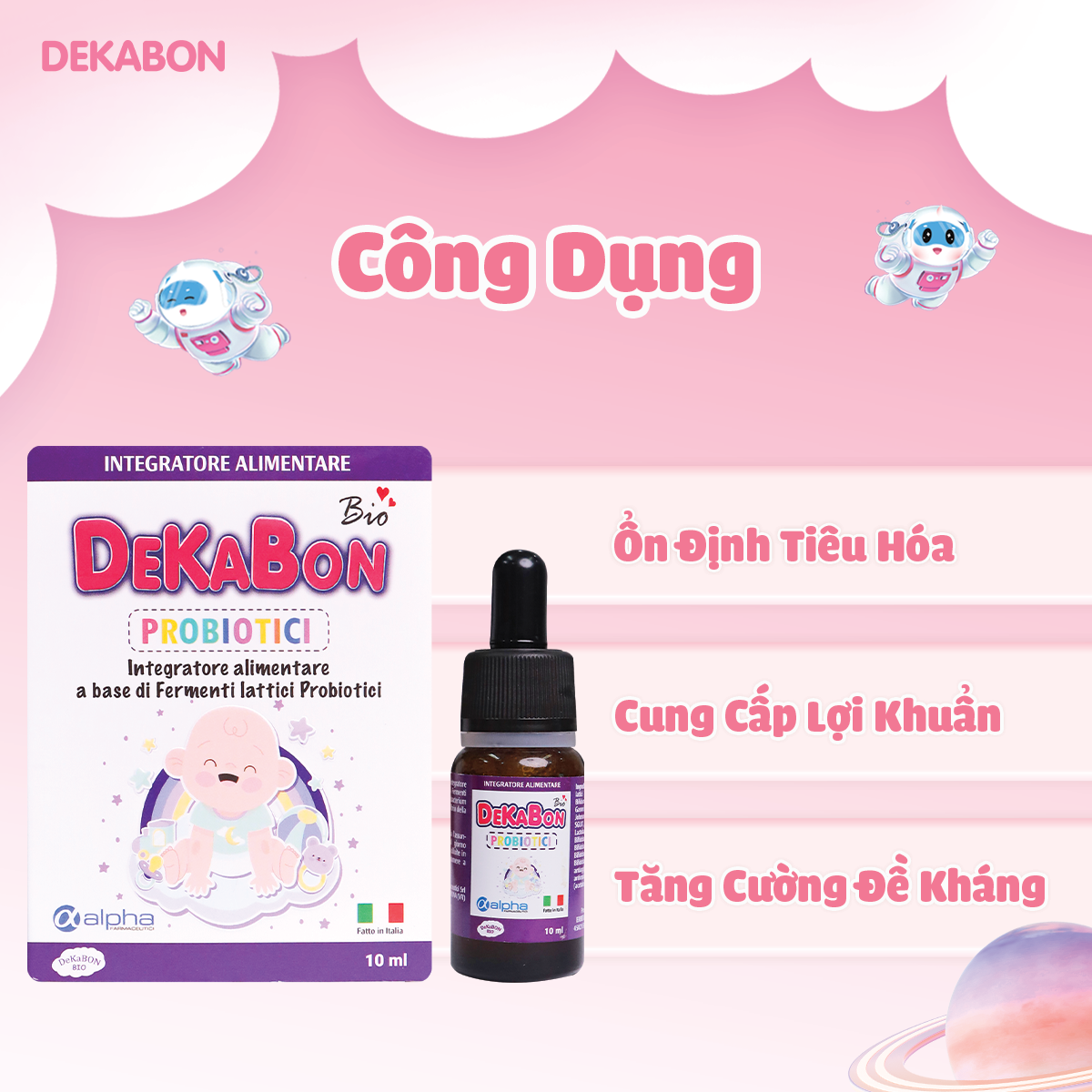 Dekabon Probiotici - Cải thiện hệ tiêu hoá
