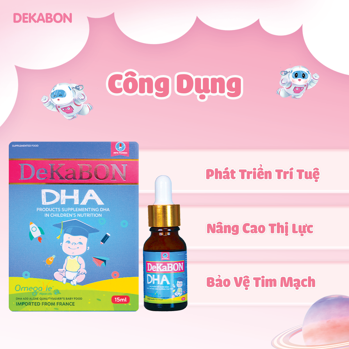 Dekabon DHA – Phát triển não bộ và thị lực cho bé