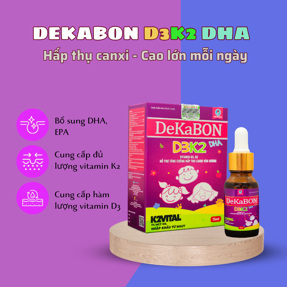 Dekabon D3K2DHA – Tăng hấp thu canxi