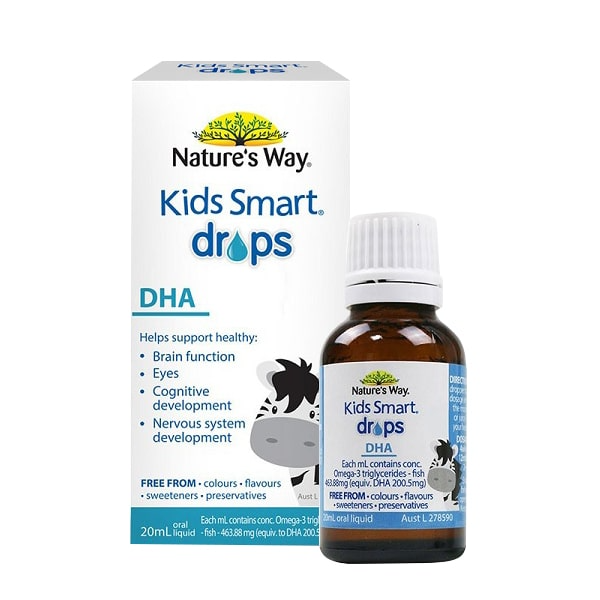 Nature’s Way Kids Smart DHA Drops là sản phẩm bổ sung DHA dạng giọt đến từ Úc